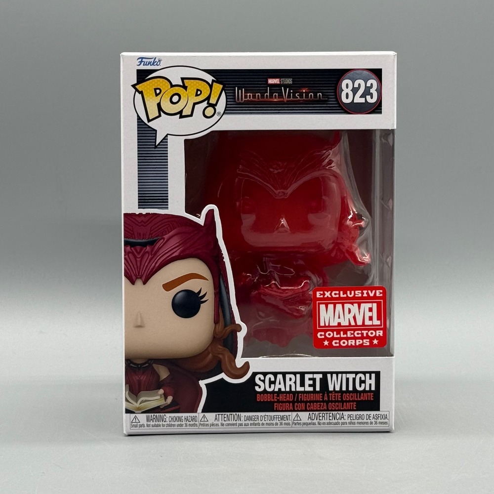 Funko Pop! Marvel #823 Scarlet Witch Red Translucent Exclusive New w/ Protector